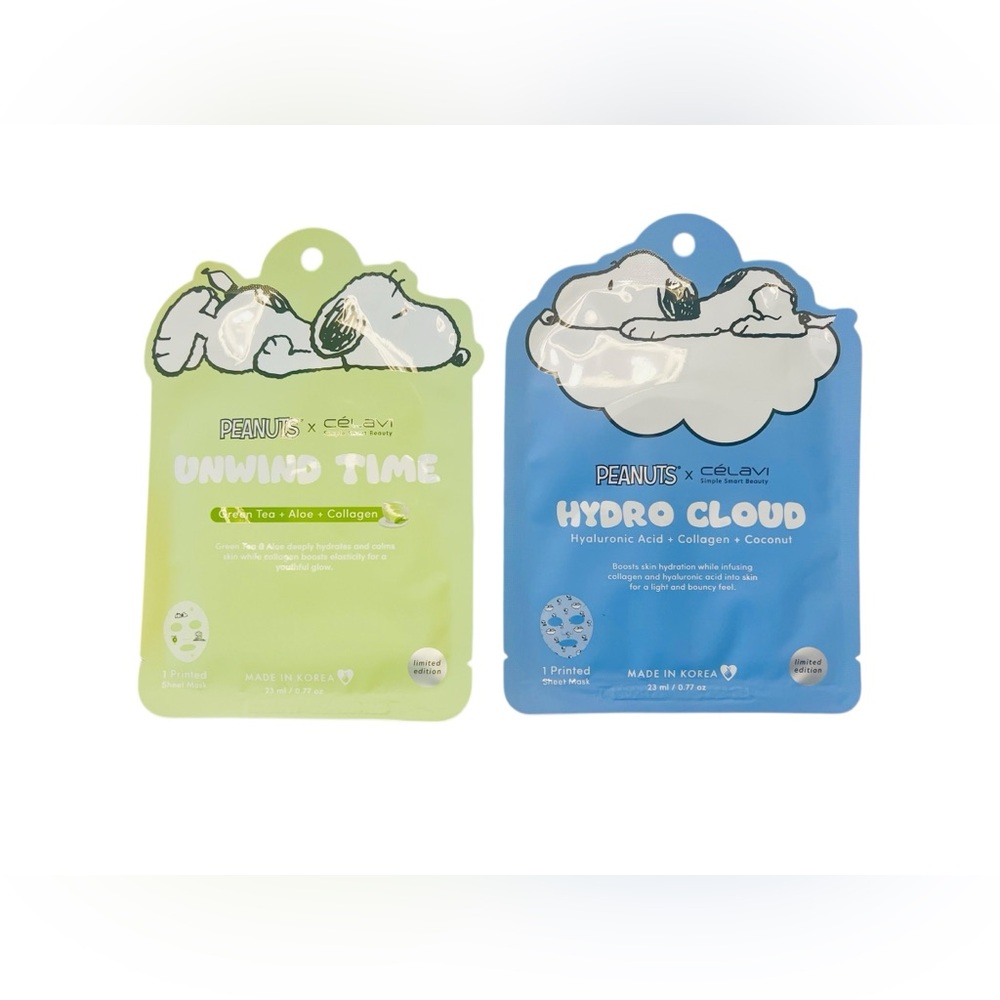 Celavi x Peanuts - Skincare Bundle, includes face masks, face cream, eye patches - Picture 2 of 10